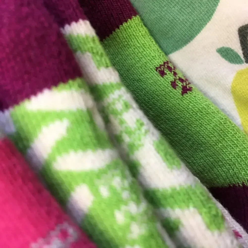 NWOT 12-24 mo Mix & Match Socks Pink Green Gray‎ Set of 7
